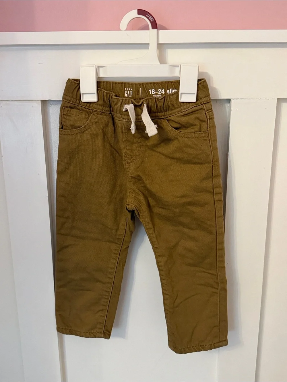 GAP Toddler Drawstring Khaki Waist Pants (B) fleece lined C#2